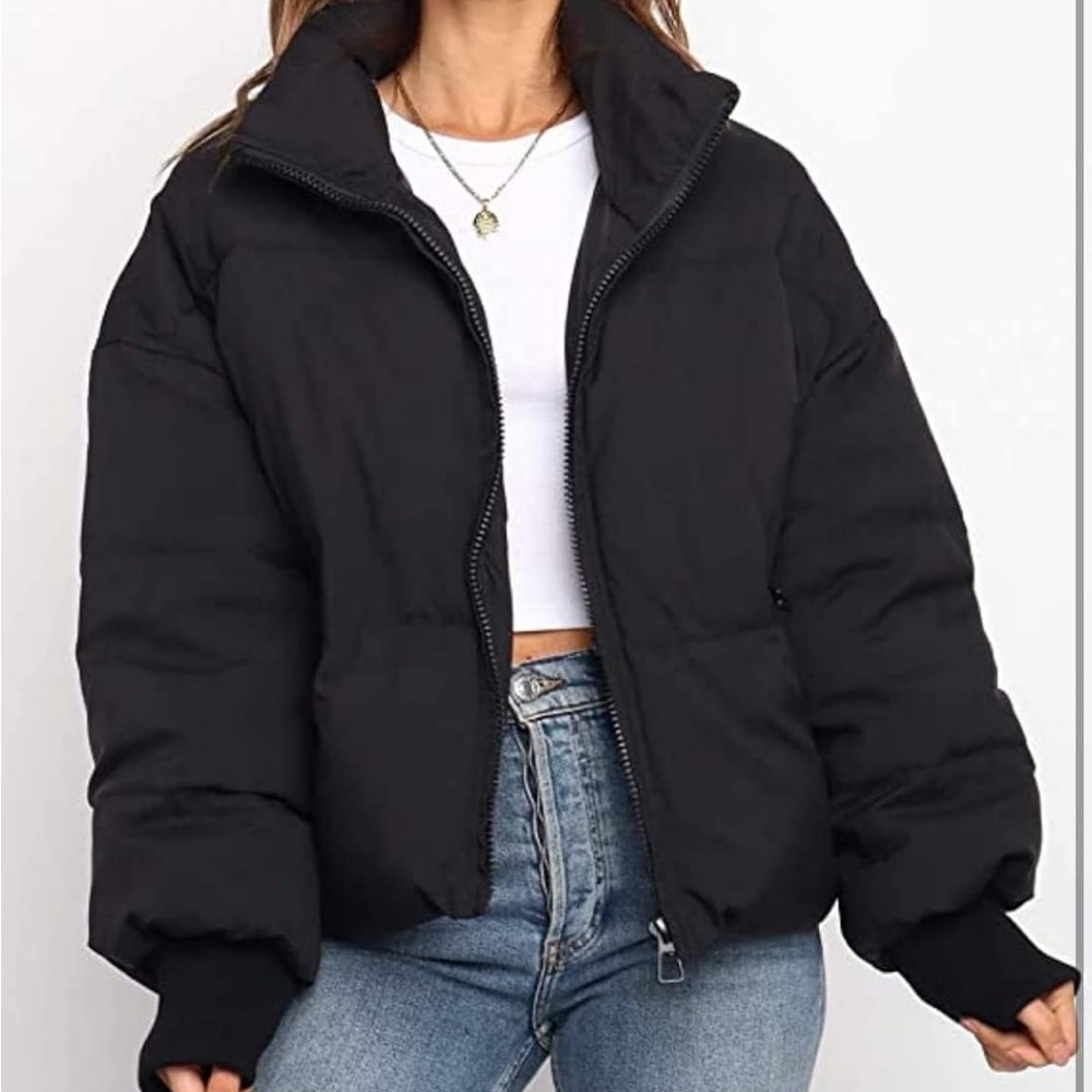 Elegant Black Puffer Jacket for Women